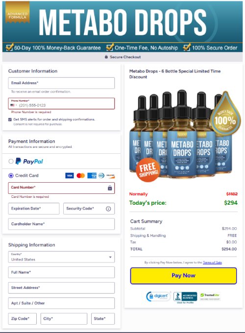 Metabo Drops Official Website Secure Order Page